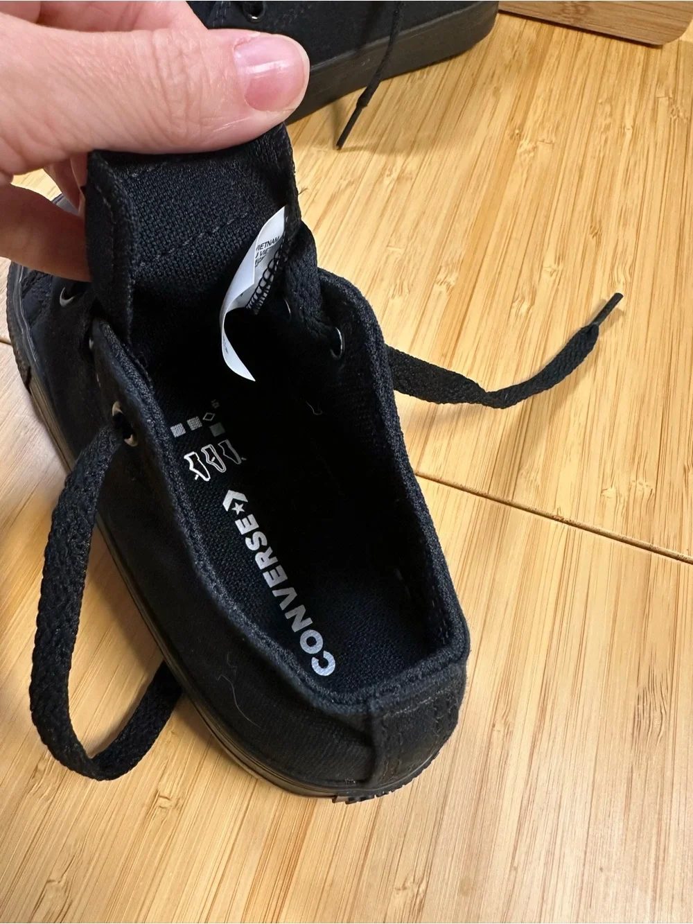 Converse Kids Black on Black Low Top Sneakers